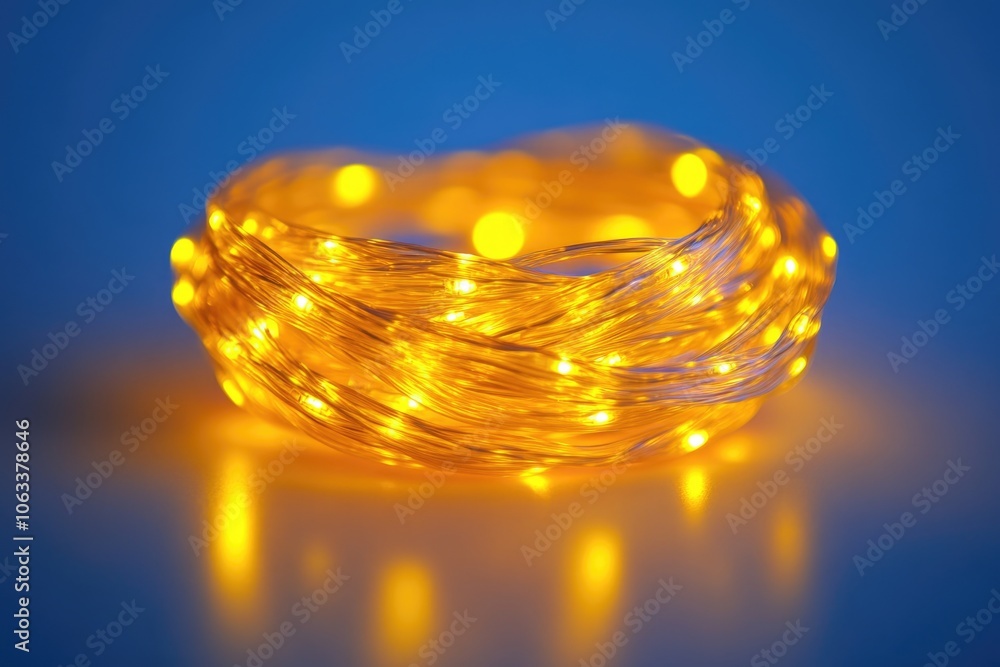 Aufkleber A macro shot of a string of twinkling lights