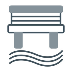 Water Bridge Icon Design