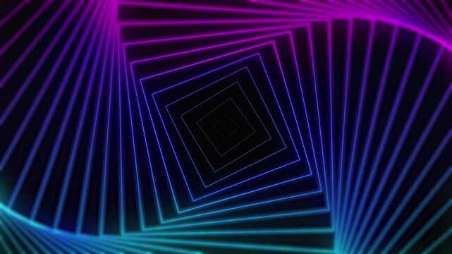 Minimalistic abstract seamless loop animated background. Digital geometric 3d BG with modern gradient. Digital smooth wallpaper. Animated soft template for blogs, streams or other projects.
