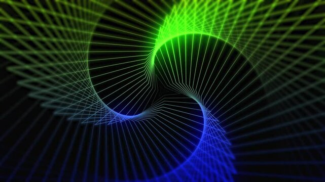 Minimalistic abstract seamless loop animated background. Digital geometric 3d BG with modern gradient. Digital smooth wallpaper. Animated soft template for blogs, streams or other projects.