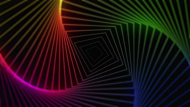 Minimalistic abstract seamless loop animated background. Digital geometric 3D BG with modern gradient. Digital smooth wallpaper. Animated soft template of various projects.