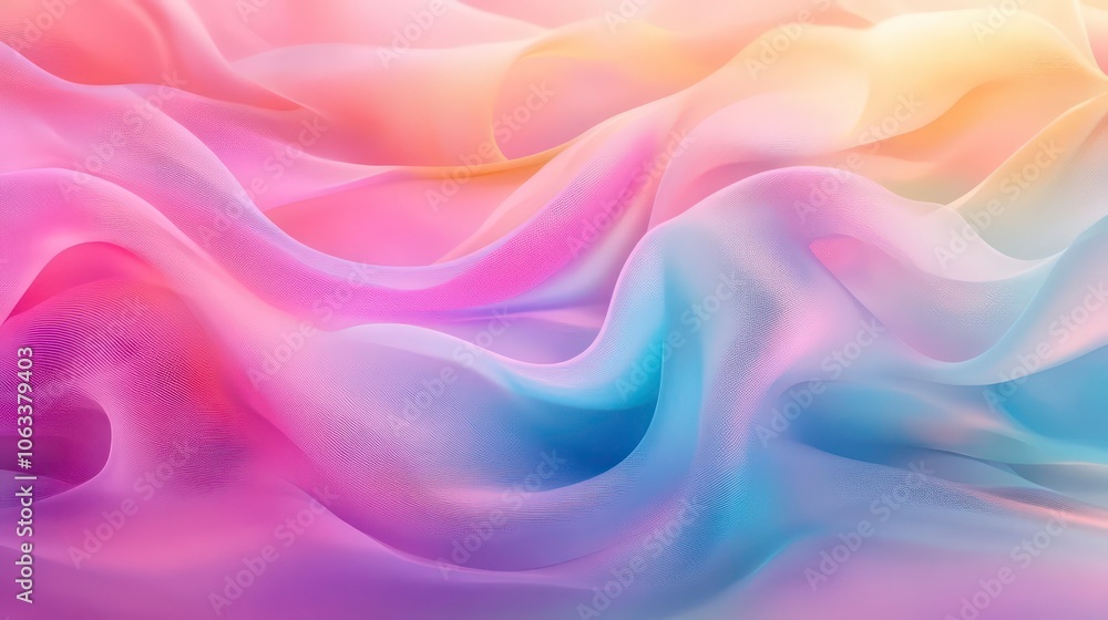 Poster three-dimensional gradient trendy fluid liquid ink painting colorful in canvas texture background wa