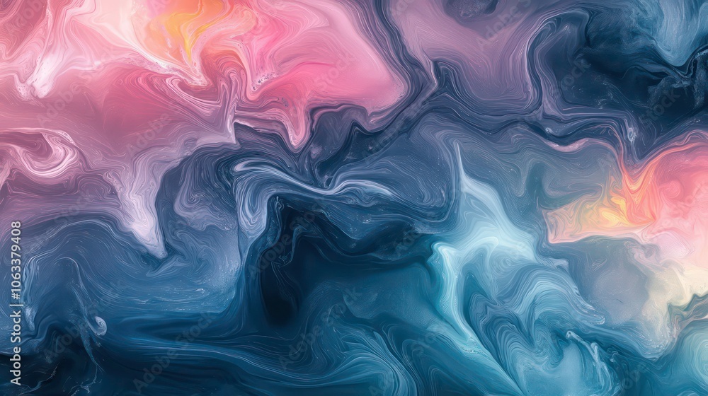 Poster An abstract swirl of colors blending together, creating a fluid, artistic composition.