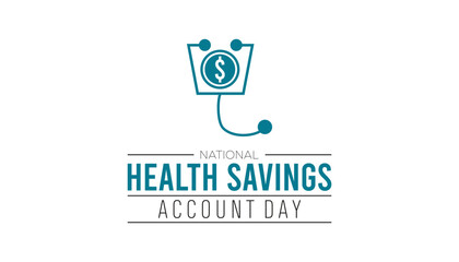 National Health Savings Account Day is observed every year on December. Medical Healthcare Awareness concept. background, placard, banner template Vector illustration design.