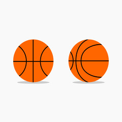 A simple illustration of the perspective view of a basketball