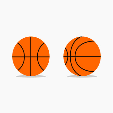 A simple illustration of the perspective view of a basketball