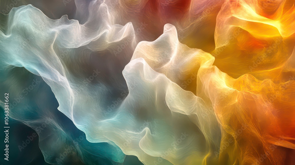 Poster Abstract swirling colors create a dynamic, ethereal atmosphere.