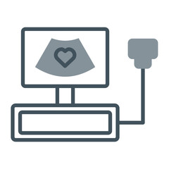 Echocardiogram Vector Icon Design