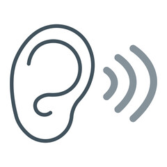 Listening Vector Icon Design