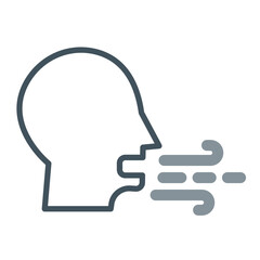 Deep Breathing Vector Icon Design