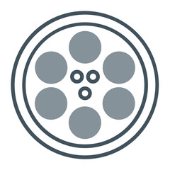 Film Reel Vector Icon Design