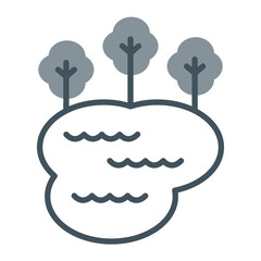 Pond Vector Icon Design