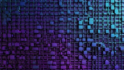 Modern Tech Inspired Gradient Mesh Grid Texture in Blue and Purple