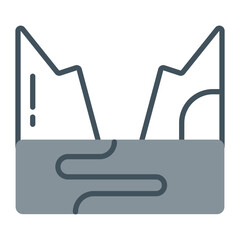 Fjord Vector Icon Design