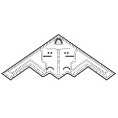 Combat aircraft, strategic bomber of the US Air Force icon