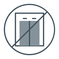 No Elevator Icon Design