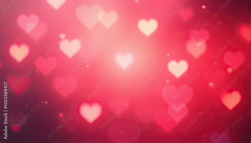 Poster a close up of a red background with many small hearts scattered throughout