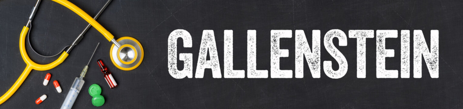 Stethoskop und Medikamente - Gallenstein