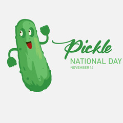 vector graphic of National Pickle Day good for national National Pickle Day celebration. flat design. flyer design.flat illustration.
