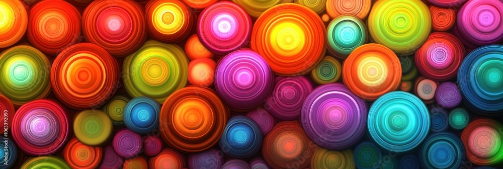 Poster abstract colorful circle pattern background.