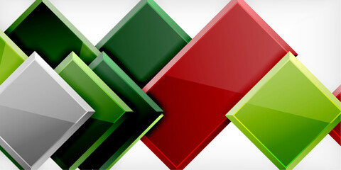 Colorful squares and rectangles. Vector Illustration For Wallpaper, Banner, Background, Card, Book Illustration, landing page