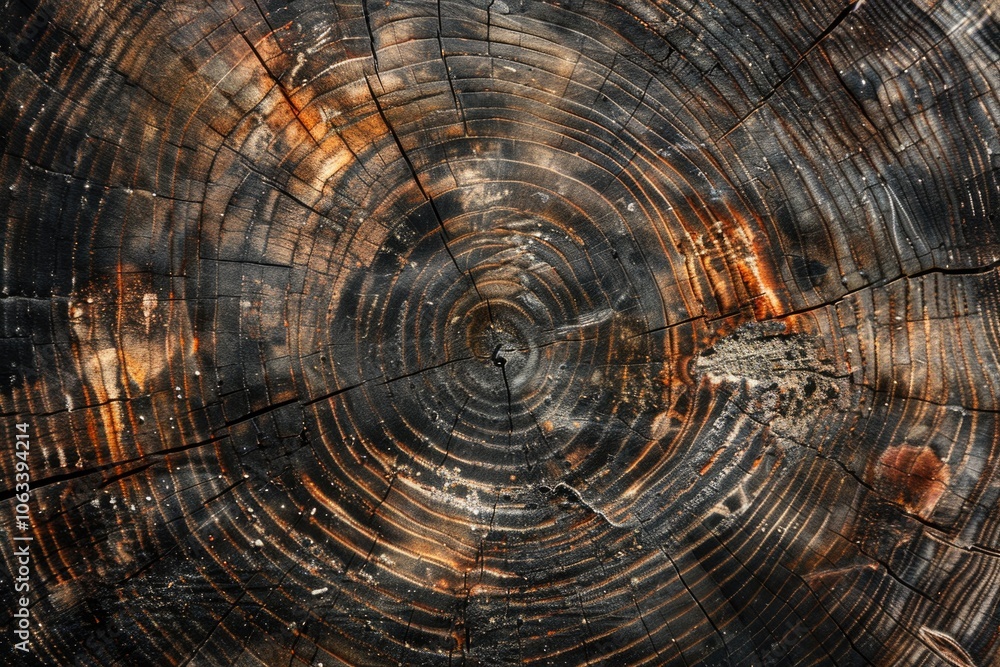Poster a detailed view of the wood grain texture and pattern
