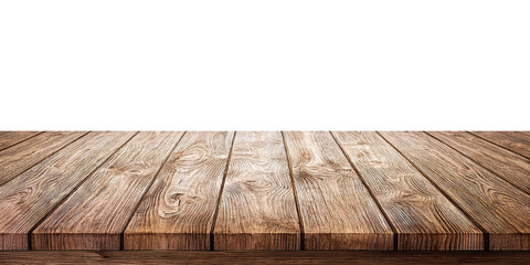 Empty wooden table for a vintage interior design backdrop