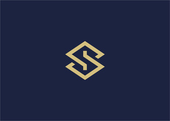 Fototapeta premium Letter s with square logo icon design vector design template inspiration