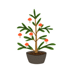 Adobe Illustrator ArtworChristmas decorations set. Winter holiday elements, stuff bundle. Xmas ornaments, decor, festive christmas tree, and toys. Flat vector illustrations isolated on white backgrouk