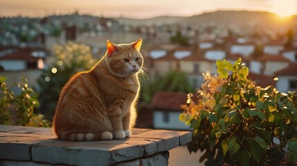 a cute cat looking away