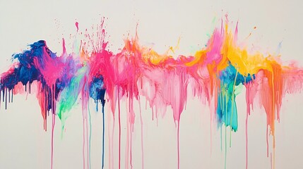 Fototapeta premium Abstract Dripping Paint Colorful Background Art