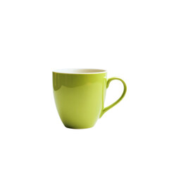 Green Ceramic Mug Isolated on White Background