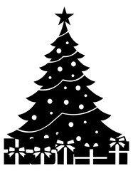 christmas tree with gifts
