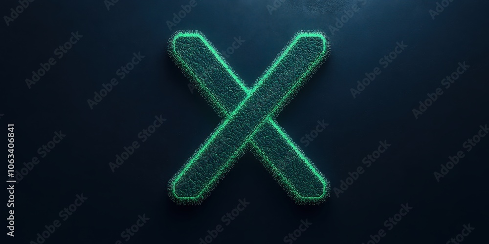 Poster a glowing green 