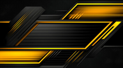 Obraz premium Abstract Black and Yellow Geometric Design, pattern, background, texture, modern, minimal