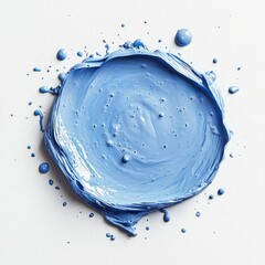 Fototapeta premium Explore the beauty of blue acrylic paint on paper