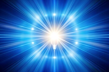 Bright Light on Blue Background