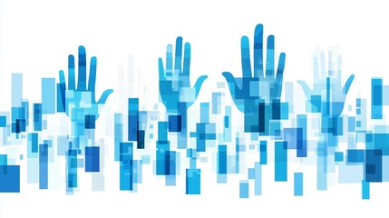 Creative Business Concept with Hands and Abstract Design