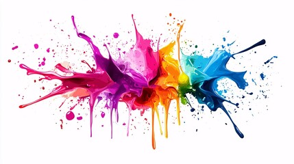 Naklejka premium Colorful Paint Explosion Splash Abstract Background