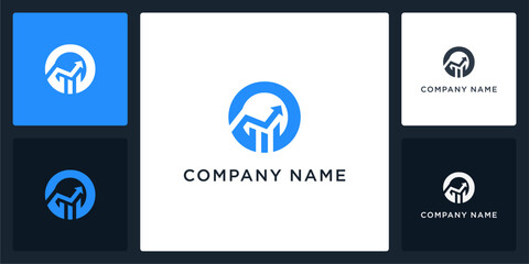 Modern letter O fintech logo and icon editable vector