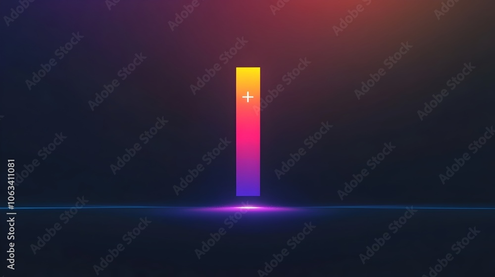 Aufkleber animated gradient progress bar with flashing lights on vibrant background