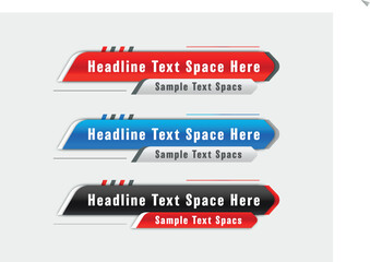 Abstract Stylish modern lower third geometric banners template set