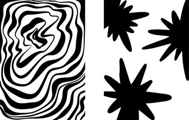 Brutal modern primitive elements set backgrounds