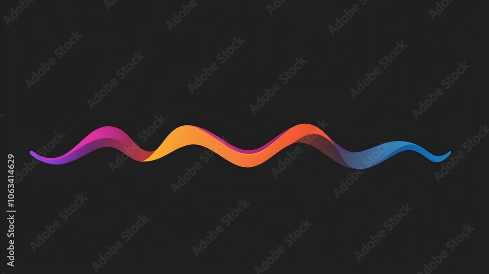 Aufkleber minimalist colorful wave motion loading animation for digital concepts