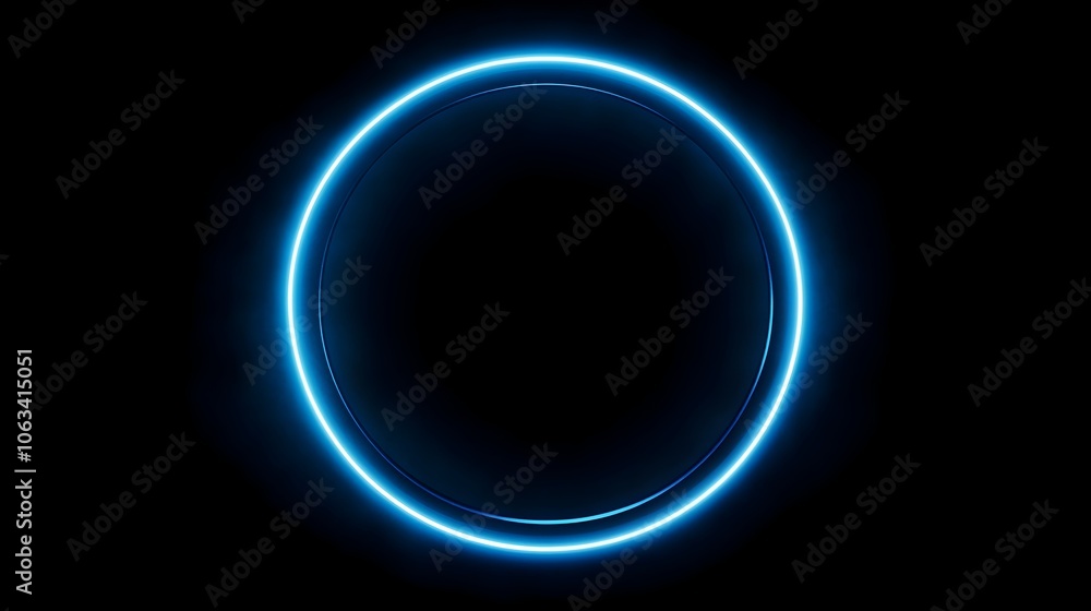 Poster captivating glowing digital loading indicator in vivid blue tones