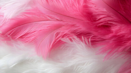 Obraz premium Pink and White Feathers Texture, pink feathers, feather texture, soft feathers, fluffy feathers, delicate feathers