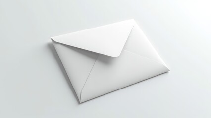 White envelope on a white background