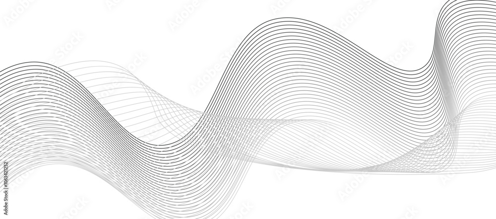 Poster abstract lines grey element wave background. abstract business wave curve lines background.