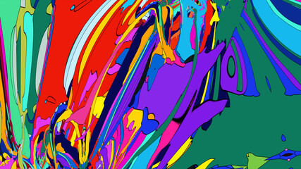 Colorful abstract fluid psychedelic background New Year 2025