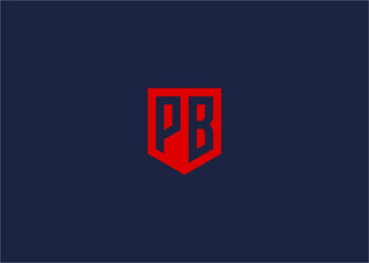 Letter pb shield logo icon design vector design template inspiration